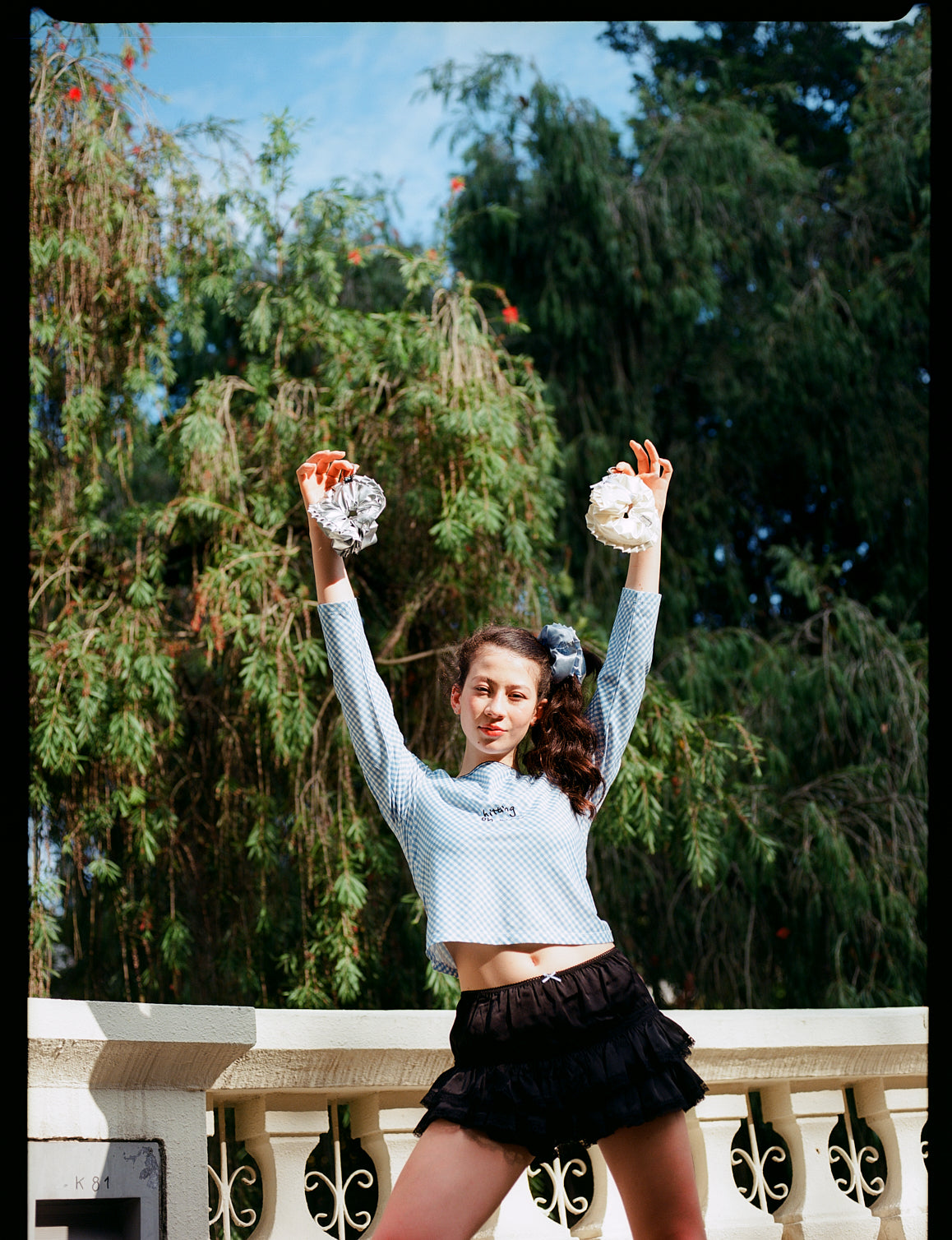 Stage-Ready Set ✦ Ballet Grip Socks + Ruff-Ruff Scrunchie